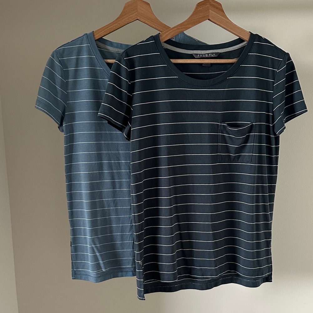 Free Fly Apparel Striped T-Shirts Set size xsmall lot